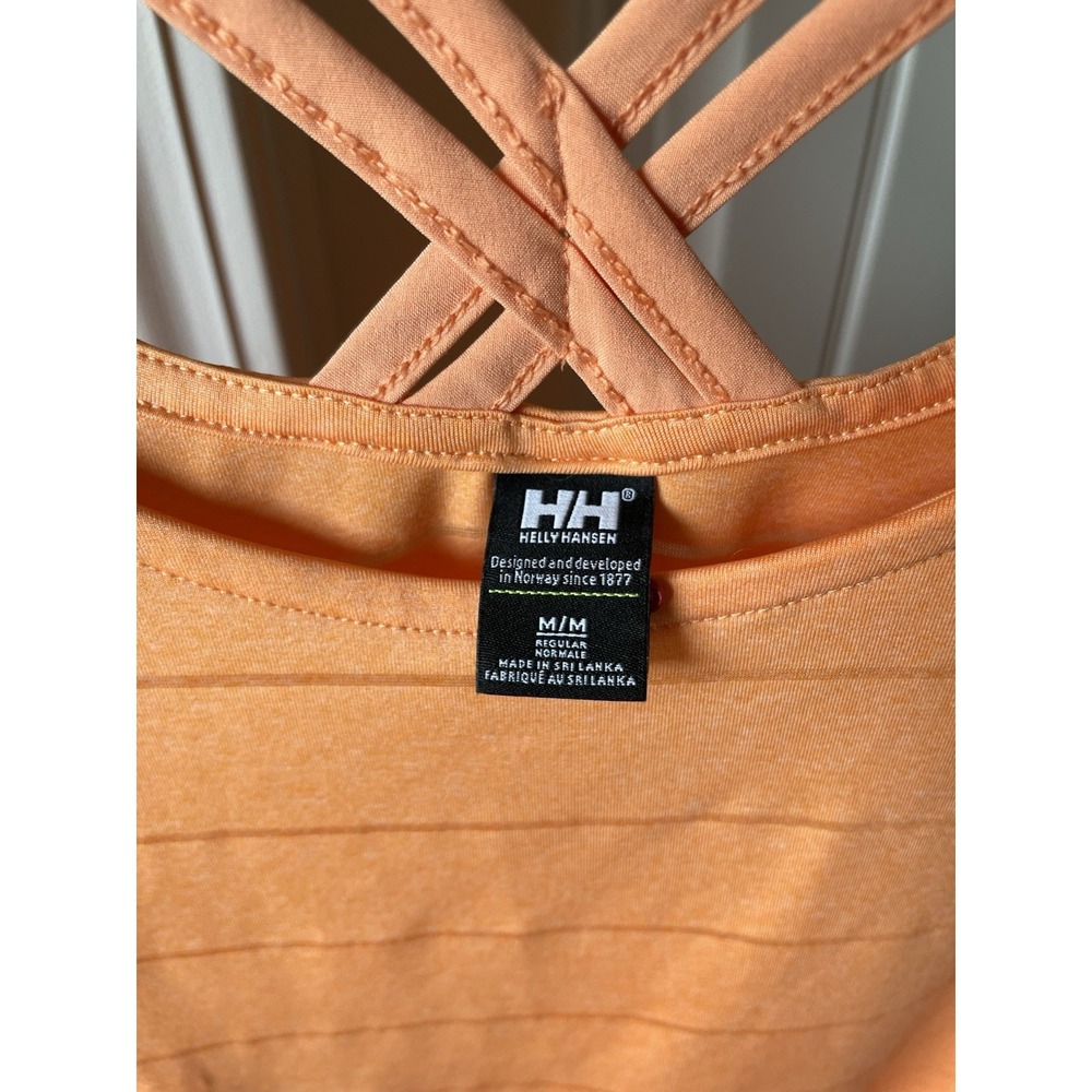 Helly Hansen Siren Spring Singlet Womens Orange Technical Tank Top Quick Dry Md.